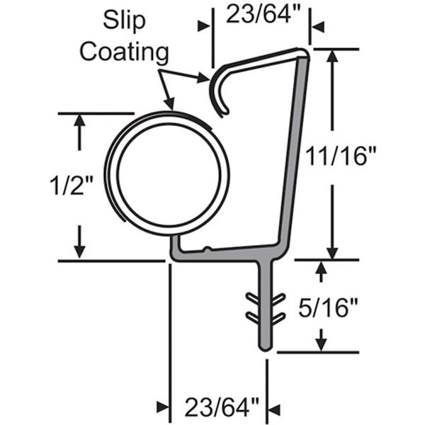 Strybuc 82in Arloc Bronze Weatherstrip 63-208-82BZ - main